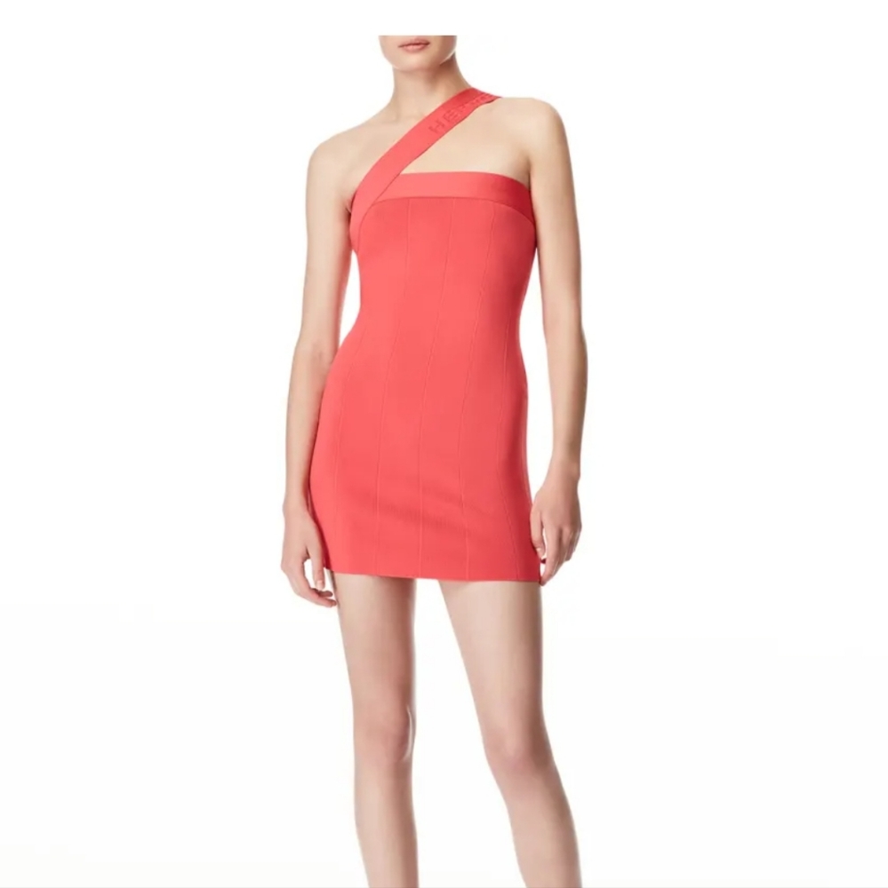 HERVE BY HERVE LEGER COLAR RED DRESS